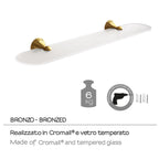  Mensola 60 cm a parete di Gedy serie Romance - Bronzo