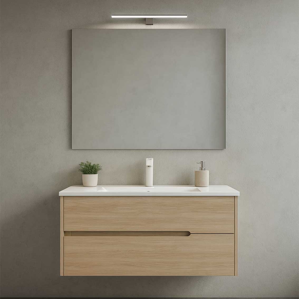 Mobile bagno sospeso con base