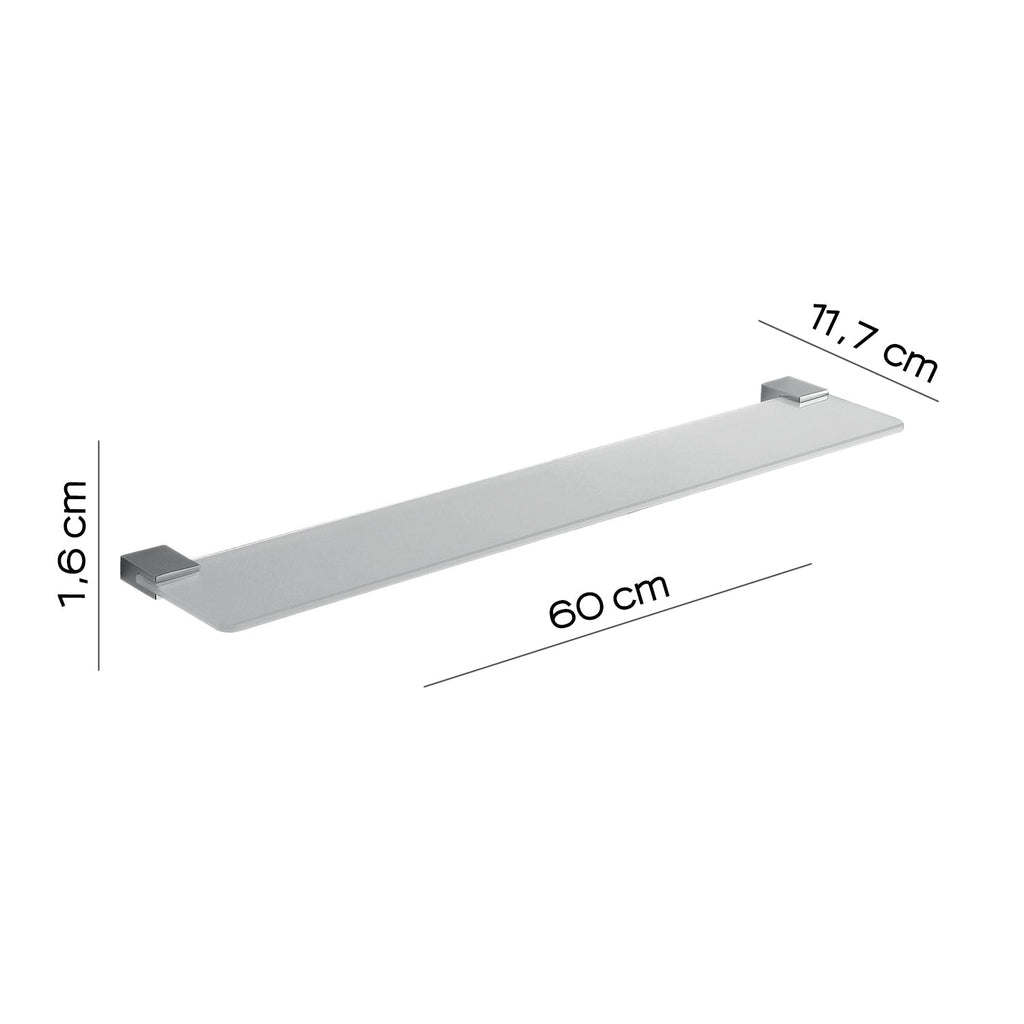  Mensola 60 cm in Acciaio Inox di Gedy serie Kansas - Cromato
