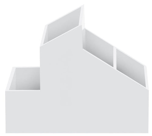 Contenitore 4 vani portaoggetti singoli abs modello Skyline di colore bianco by CeramicStore | Lo specialista del tuo bagno