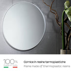  Specchio diametro 60 cm di Gedy con cornice in resine termoplastiche - Bianco by CeramicStore | Lo specialista del tuo bagno
