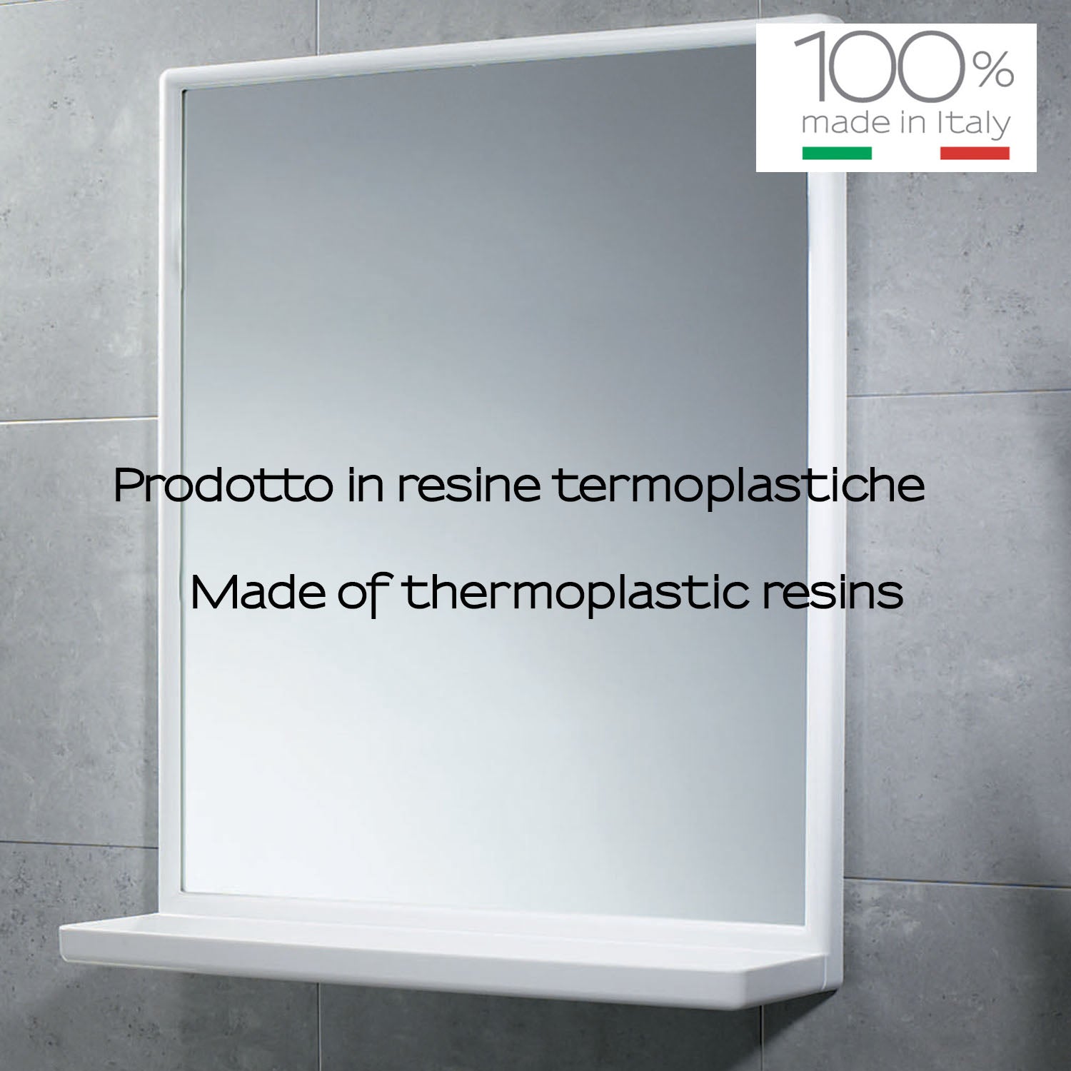  Specchio 45x60 con mensola di Gedy - Bianco by CeramicStore | Lo specialista del tuo bagno