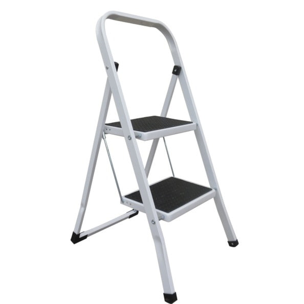 Scaletta in acciaio pieghevole e antiscivolo a 2 gradini