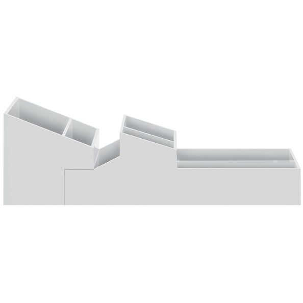 Contenitore doppio vano portaoggetti singoli abs modello Skyline di colore bianco by CeramicStore | Lo specialista del tuo bagno