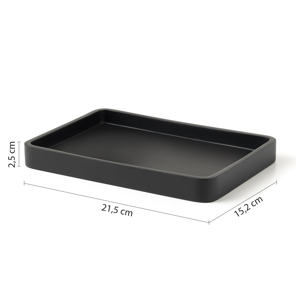  Vassoio portaoggetti in resina Gedy serie Brenda - Nero Matt by CeramicStore | Lo specialista del tuo bagno
