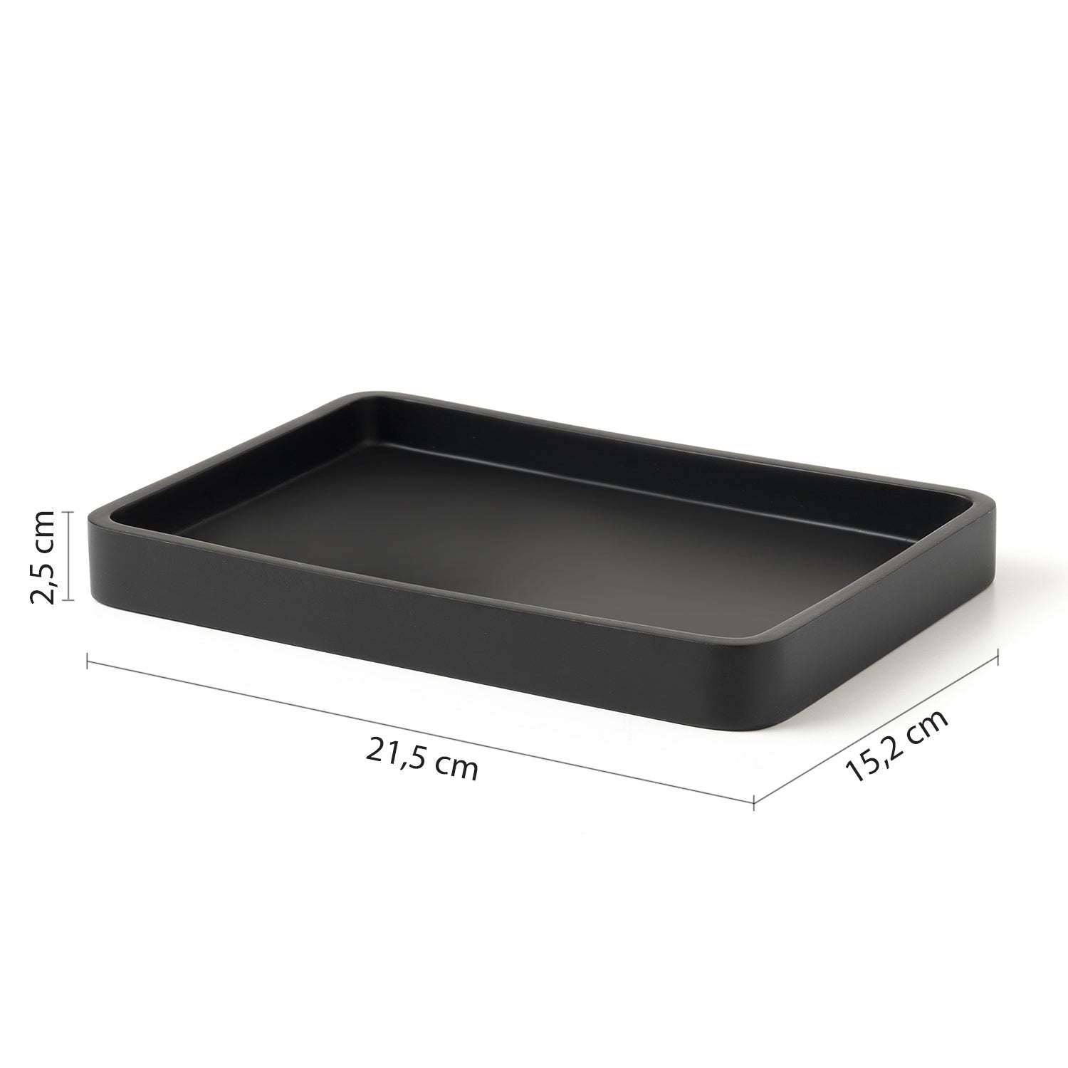  Vassoio portaoggetti in resina Gedy serie Brenda - Nero Matt by CeramicStore | Lo specialista del tuo bagno