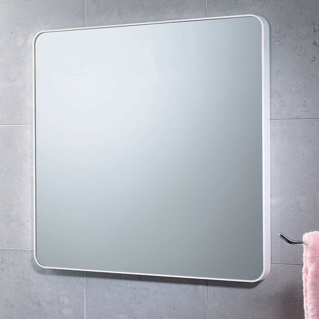  Specchio quadrato 55x55 cm di Gedy con cornice in resine termoplastiche - Bianco by CeramicStore | Lo specialista del tuo bagno