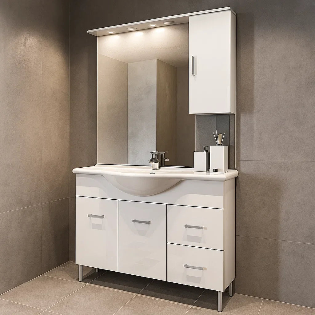 Mobile bagno a terra con lavabo