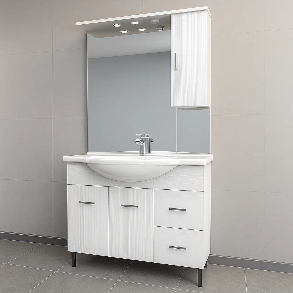 Mobile bagno a terra con ante