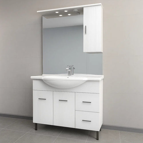 Mobile bagno a terra con ante