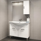 Mobile bagno a terra a due ante con lavabo