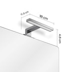  Lampada Led per specchio da 18 cm con attacco universale modello Madeira di Gedy - Cromato by CeramicStore | Lo specialista del tuo bagno