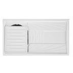 Mobile lavatoio con coprilavatrice BathCore 108x60 H.90 in resina adatto all'esterno - Versione con lavatoio a Sinistra