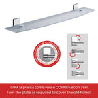  Mensola 60 cm in vetro temperato di Gedy serie Maine - Cromato