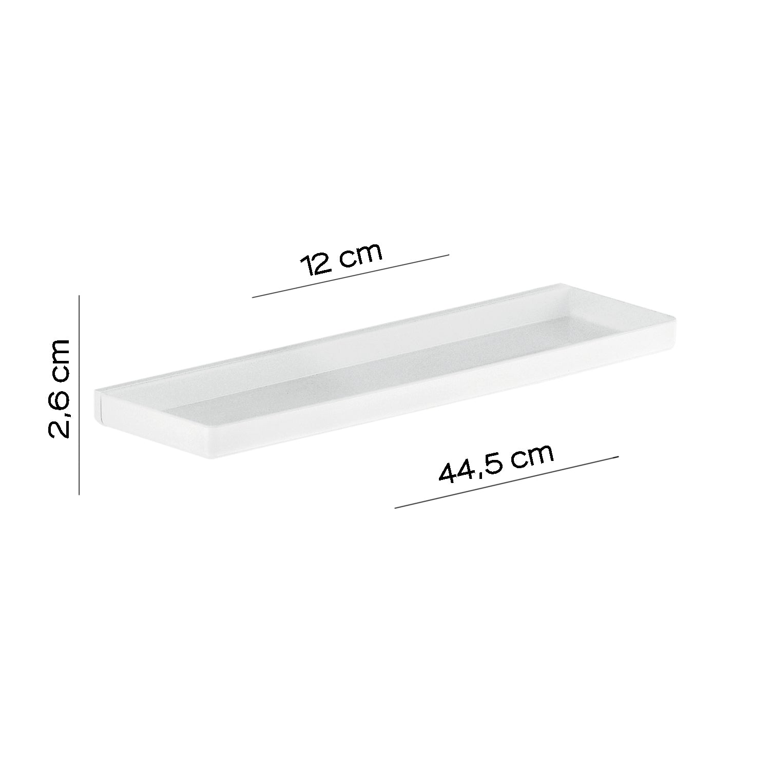  Mensola 45 cm a muro di Gedy serie 2900 - Bianco