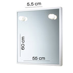  Specchio 55x60 cm con luci Gedy serie Junior - Bianco by CeramicStore | Lo specialista del tuo bagno