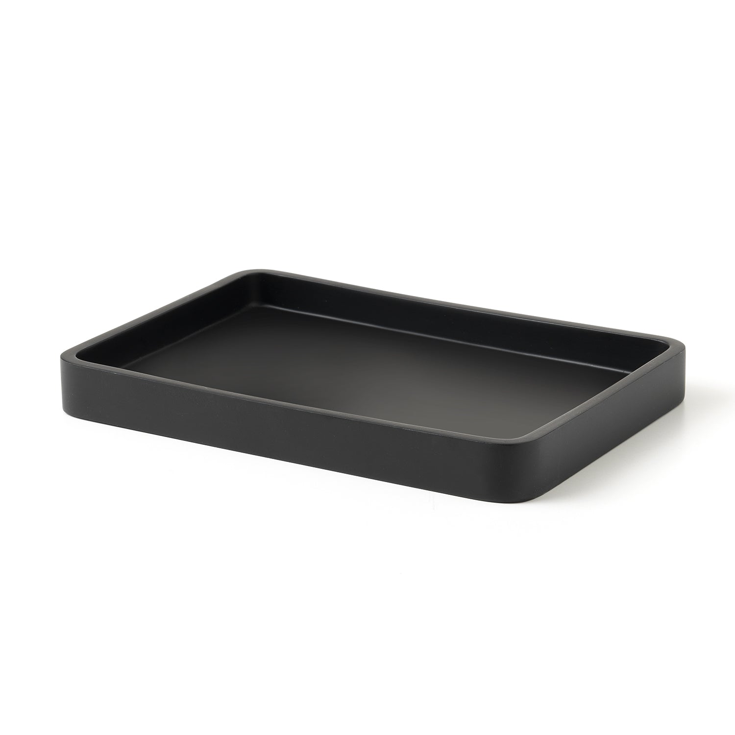 Vassoio portaoggetti in resina Gedy serie Brenda - Nero Matt by CeramicStore | Lo specialista del tuo bagno